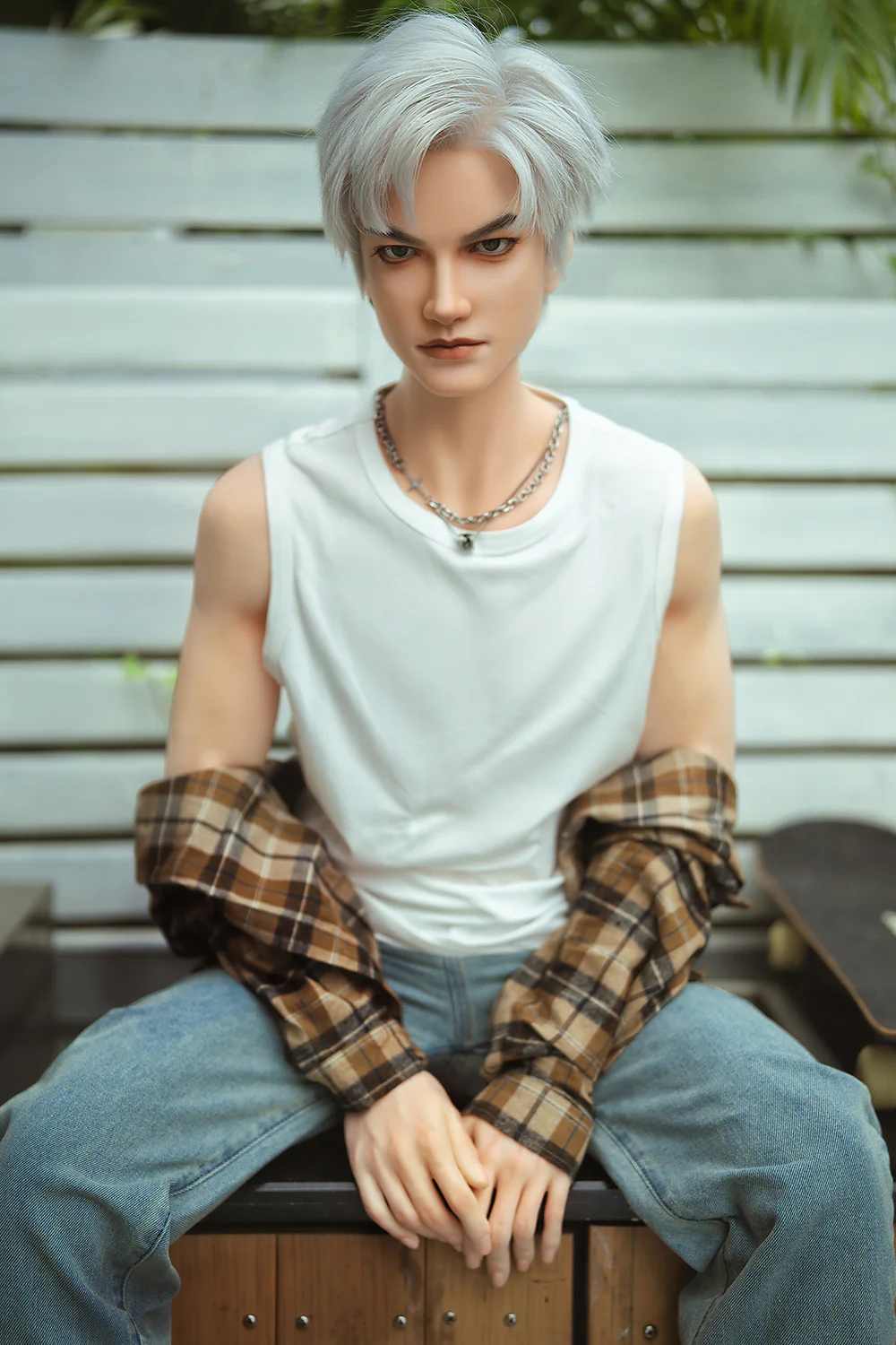 Oliver 5ft31/ 162cm L1 Head Full Silicone Custom Realistic Male Sex Doll With Auto-thrusting Dildo
