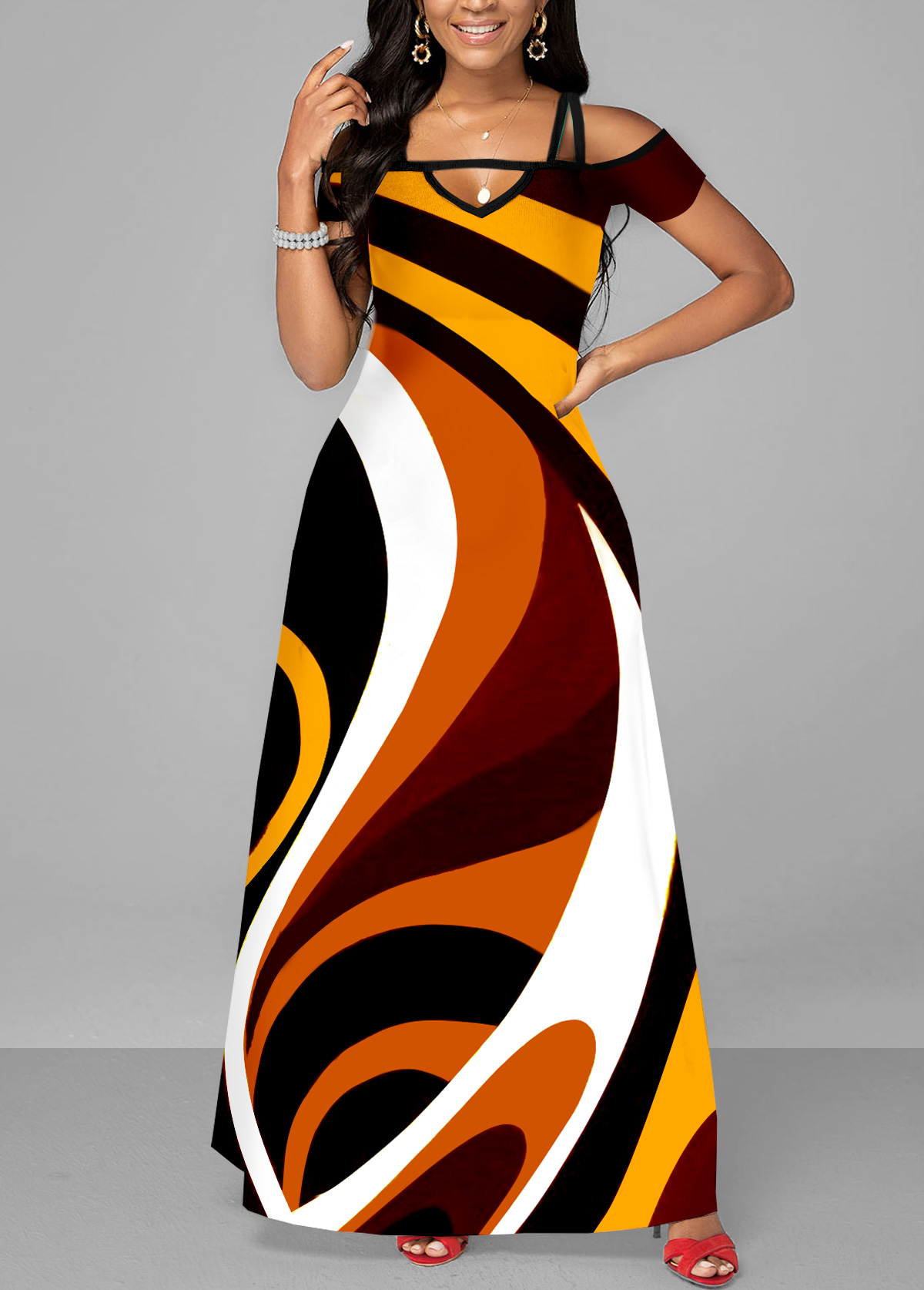 Pocket Leopard Sleeveless Maxi Dress