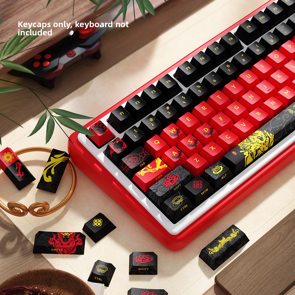 Black Myth: Wukong PBT Keycaps – Cherry Profile 5-Side Dye-Sub – 138/158 Keys