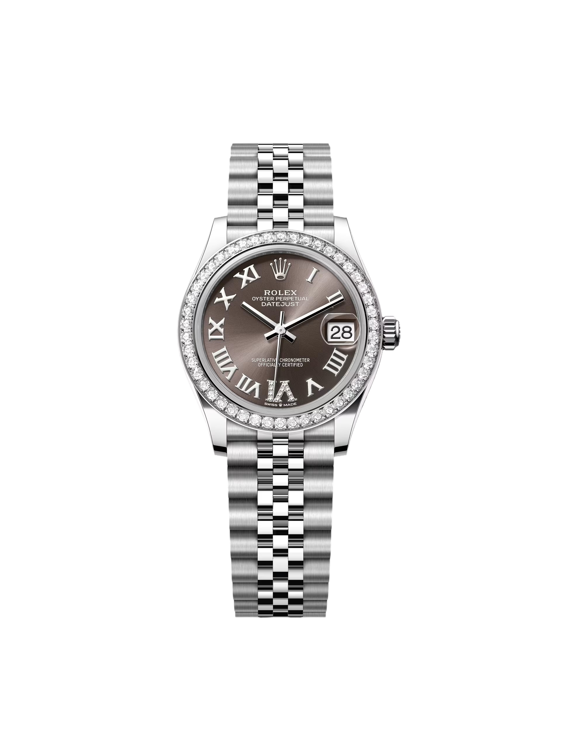 Rolex Datejust m278384RBR-0031/0032 Dark Grey 31mm Dial Oyster Watch