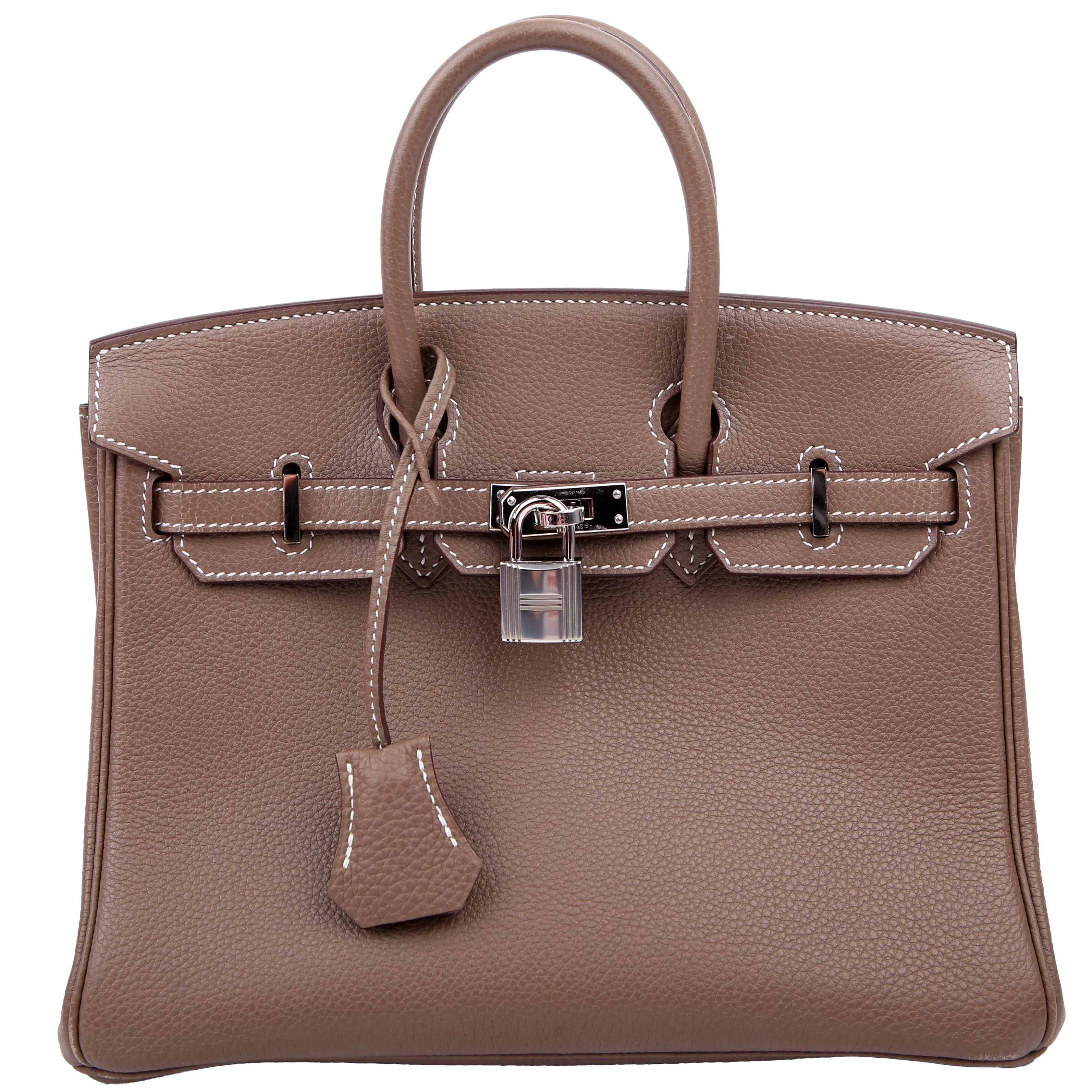HERMÈS Birkin 25 Togo 2019 Etoupe/Palladium