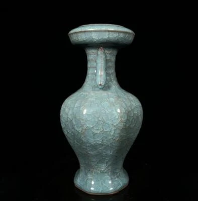 Old Chinese Guan Yao Guan Kiln Vase W/ear CK722