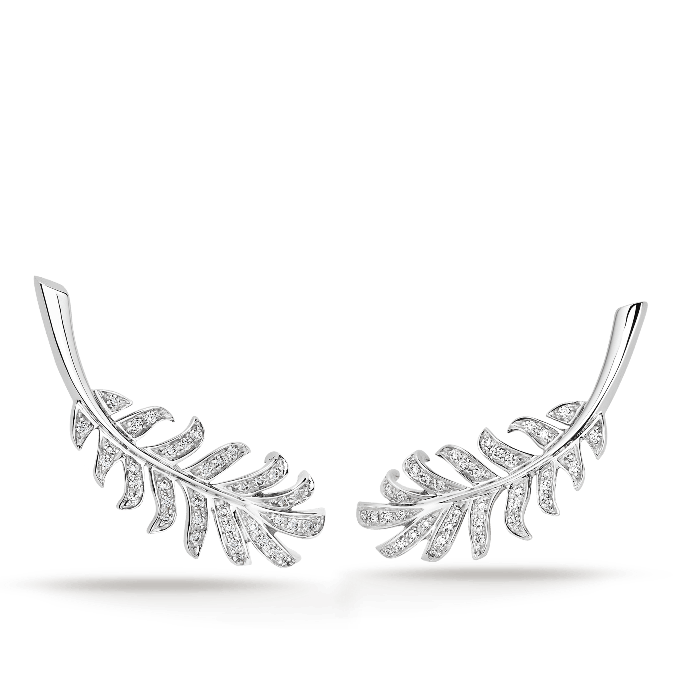 Plume de Chanel crawling clip earrings
