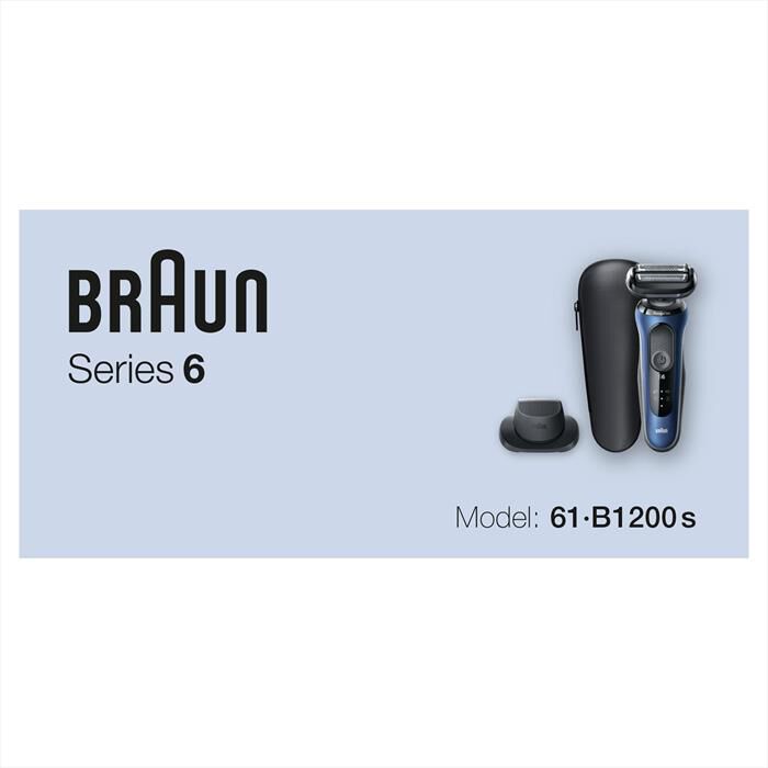 BRAUN - Rasoio SERIES 6 61-B1200S-BLU