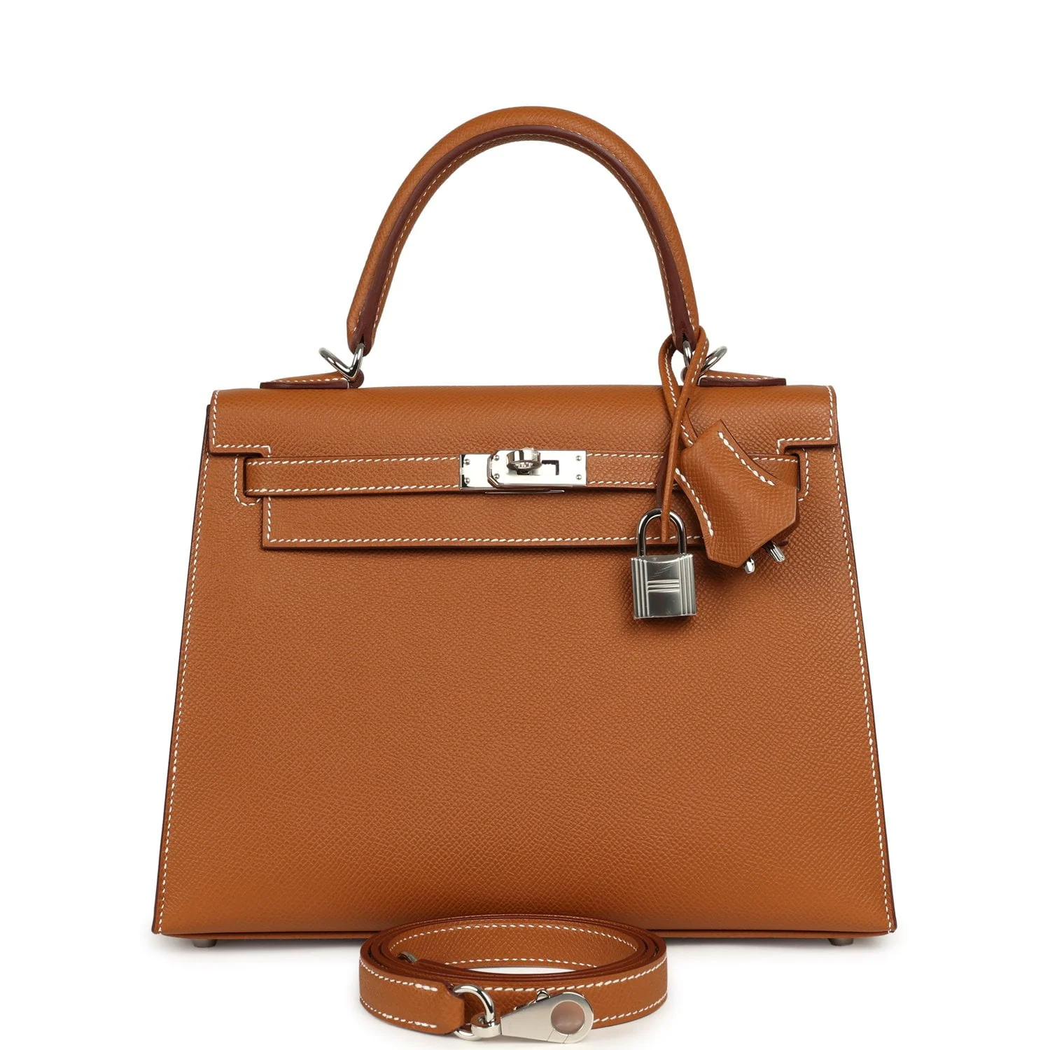 HERMÈS Kelly Sellier 25 Gold Epsom Palladium Hardware