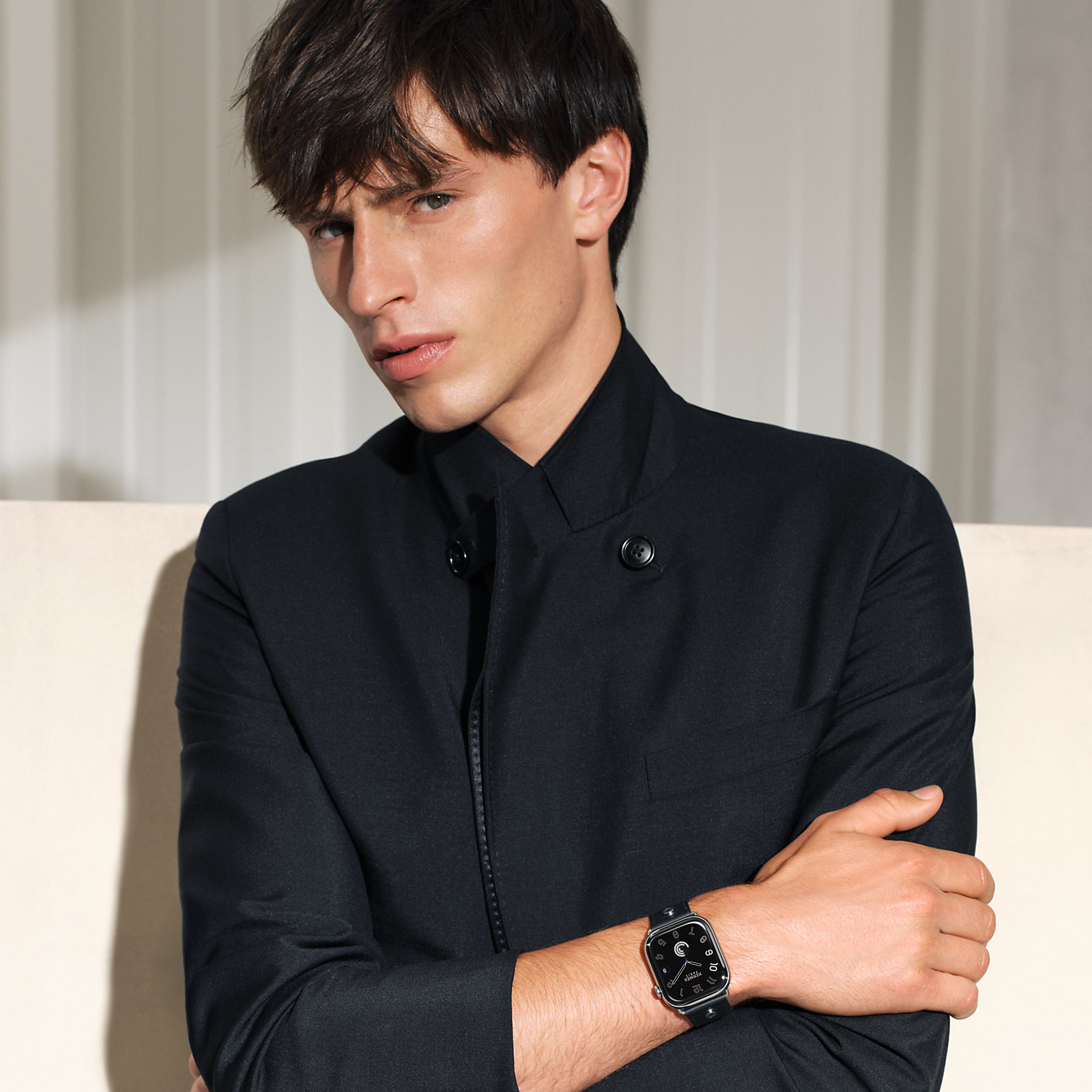 Series 11 case & Band Apple Watch Hermès Single Tour 46 mm Clou de Selle