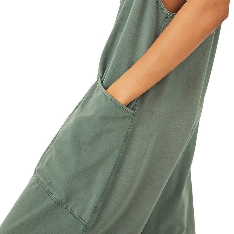 🔥Hot Sale Wide Leg Jumpsuit with Pockets