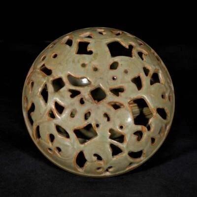 Old Chinese Song Yue Kiln Incense Burner W/pattern N3702