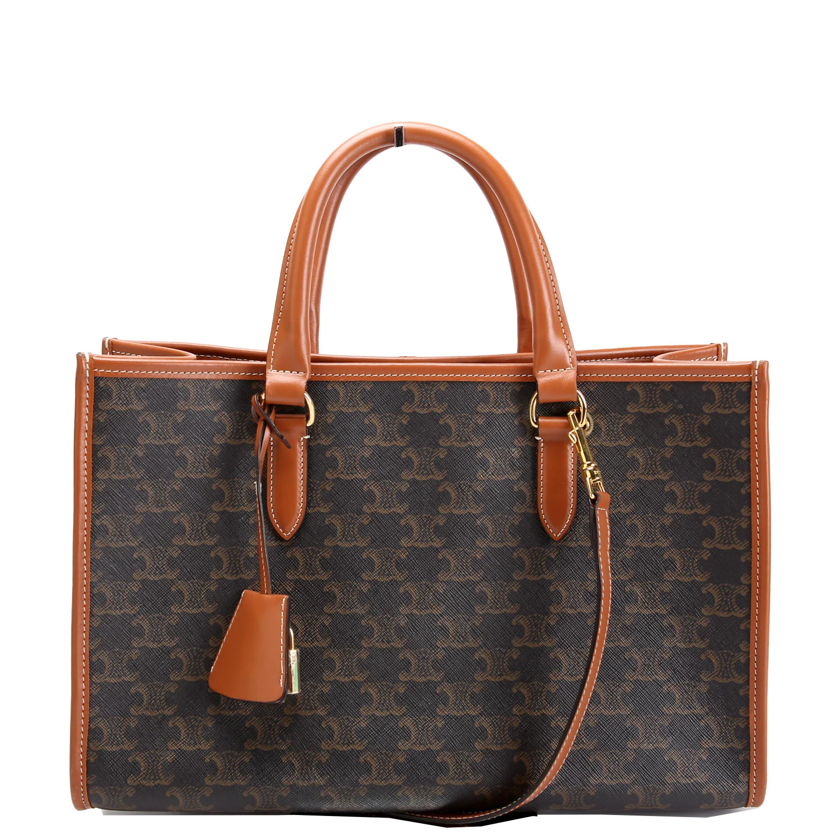 Horizontal Cabas Mini Triomphe Canvas Brown