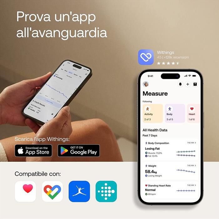 WITHINGS - Pesa persone smart BODY COMP-WHITE