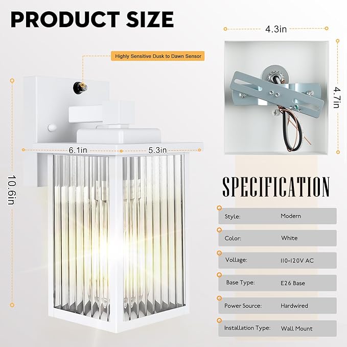 YARDLUME Outdoor Wall Lights for House Exterior
