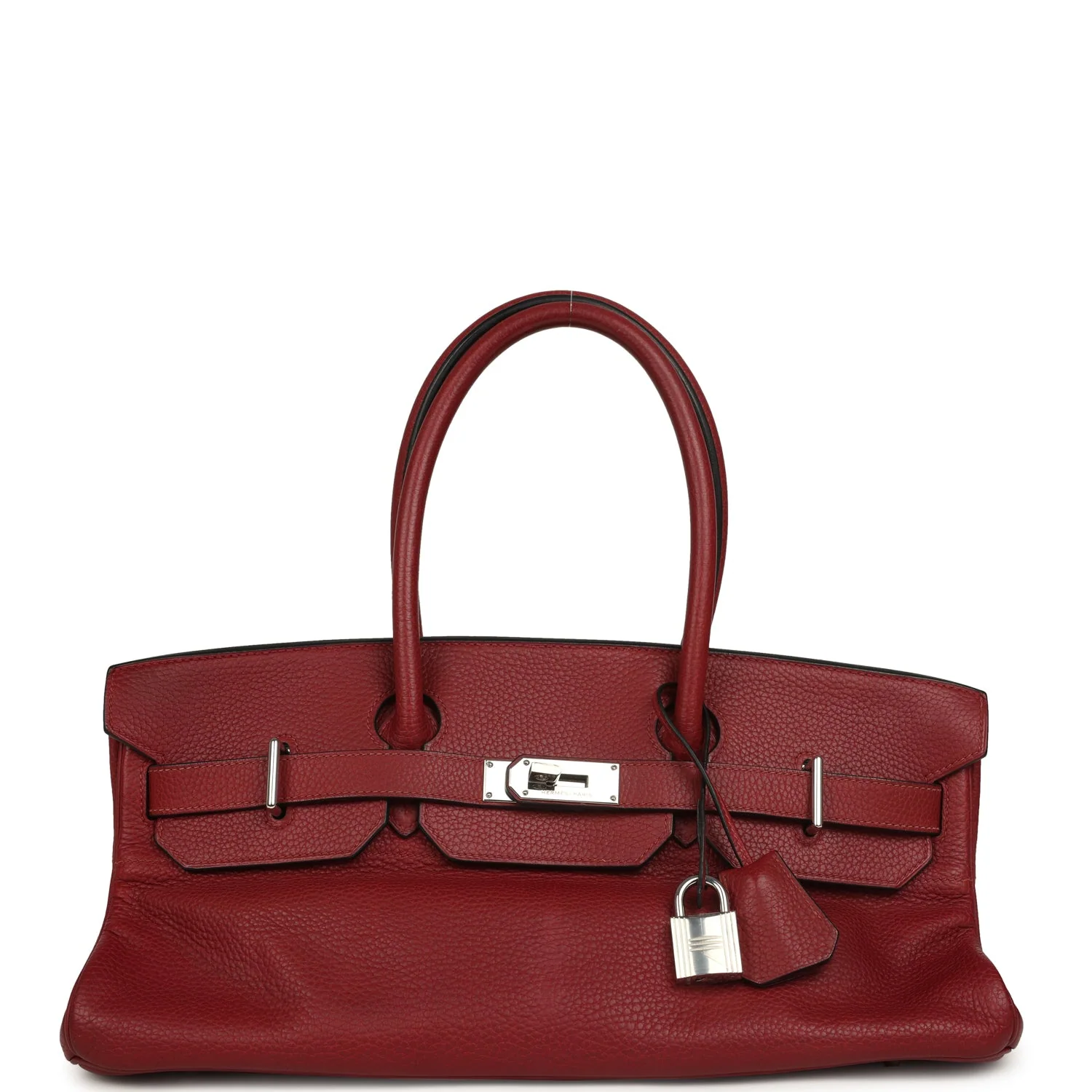HERMÈS Shoulder Birkin 42 JPG Rouge H Clemence Palladium Hardware