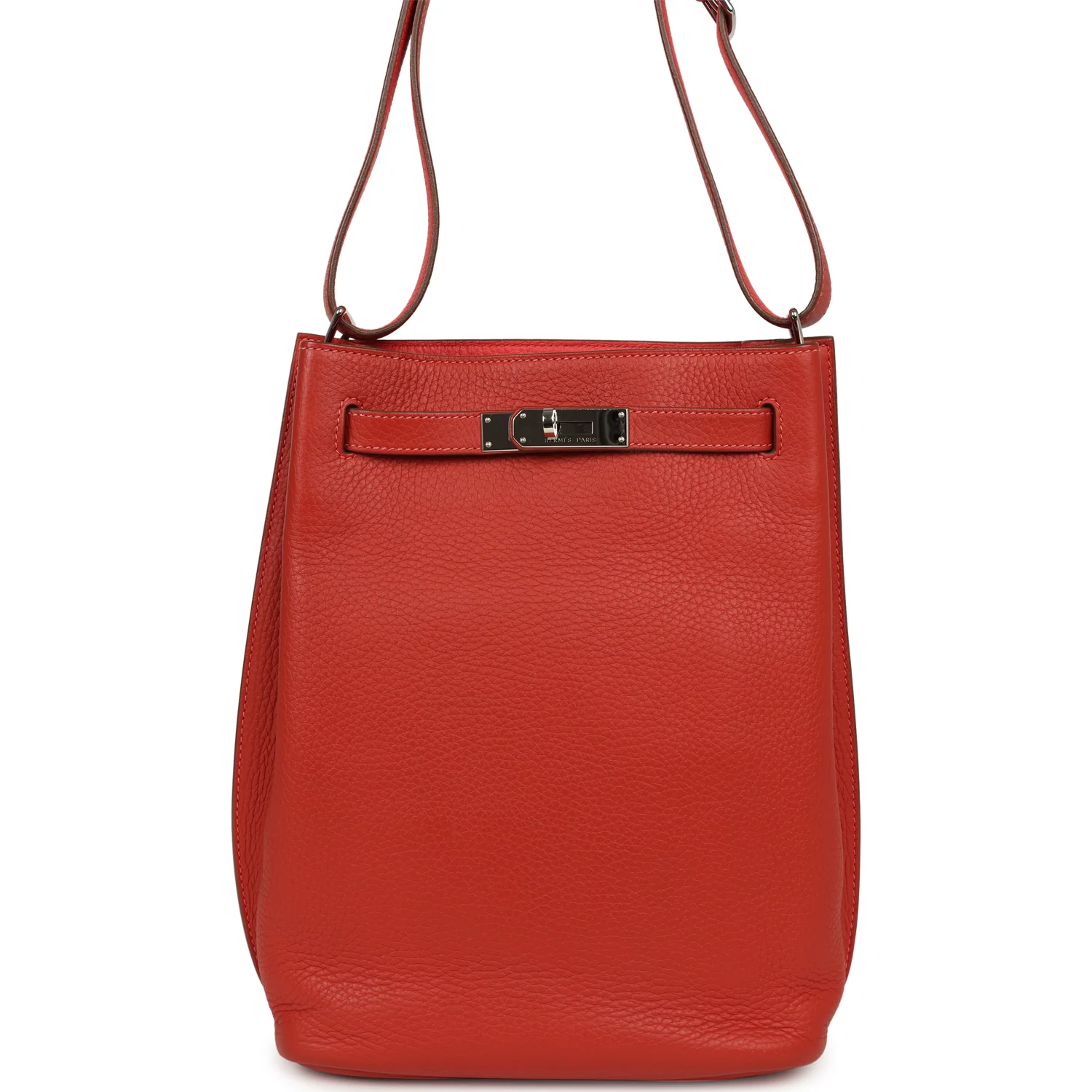 HERMÈS So Kelly 22 Sanguine, Rose Jaipur Eclat Clemence Palladium Hardware
