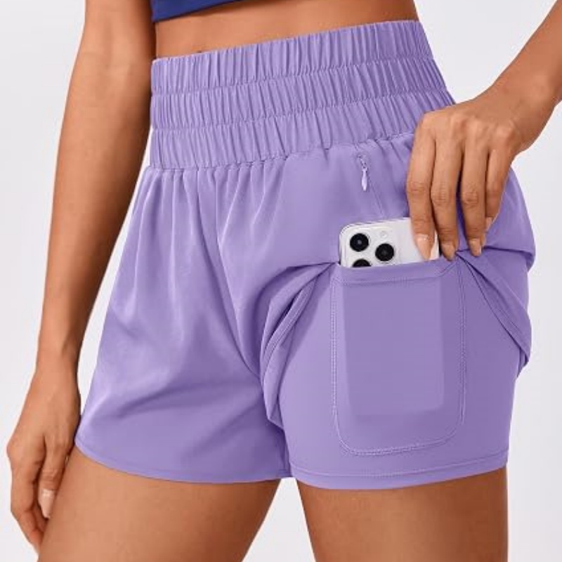 Running Shorts for Women 2 in 1 High Waisted Athletic Short