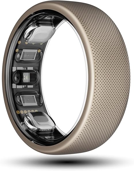 Smart Ring Health Tracker, Fitness Tracker Ring, No Subscription, Monitors Sleep, Heart Rate & Stress, Titanium Alloy, Fast 1.4-Hr Charging, Swim/Shower Water-Resistant- F410