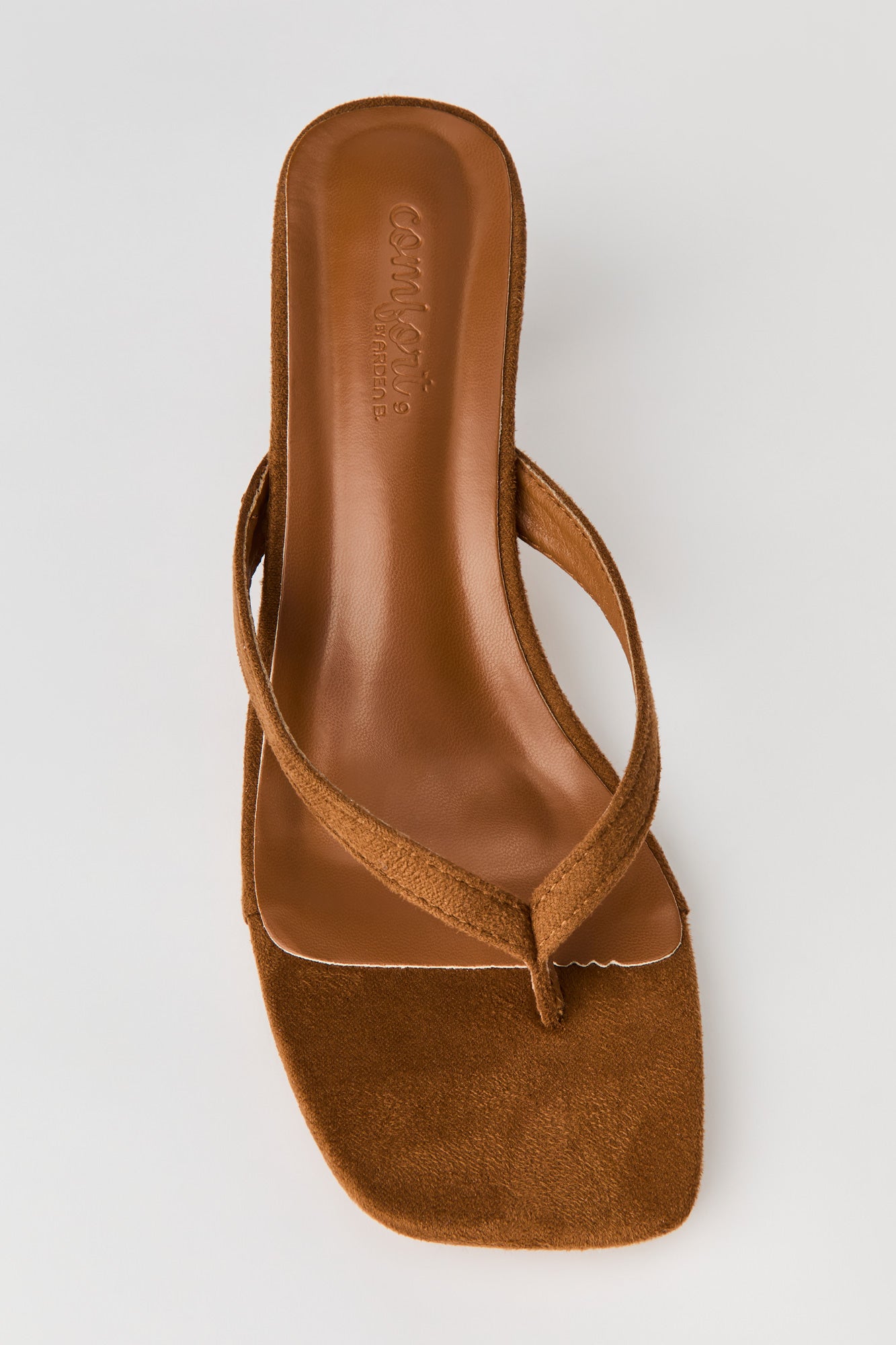 Faux Leather Thong Kitten Heel