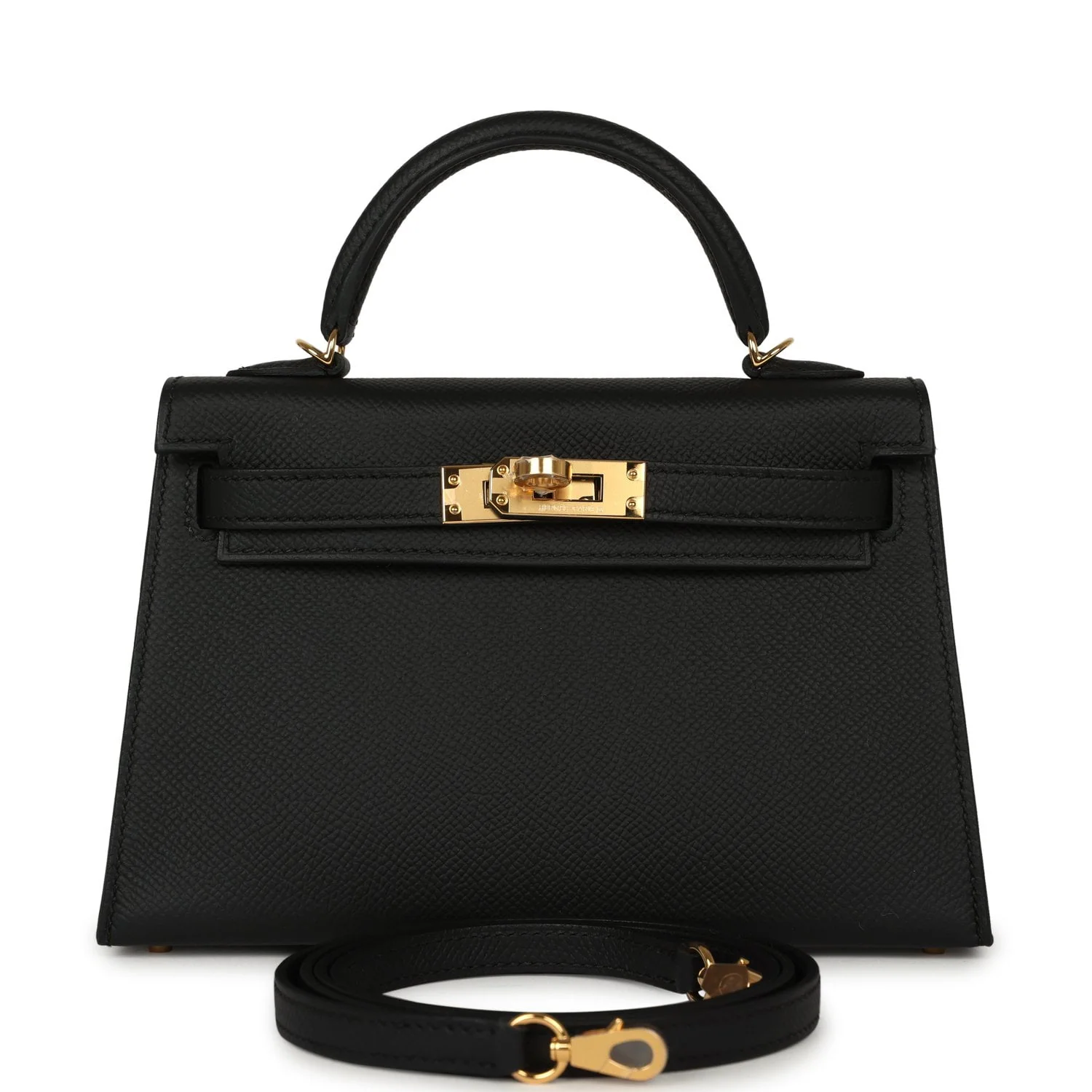 HERMÈS Special Order (HSS) Kelly Sellier 20 Black Verso Epsom Gold Hardware