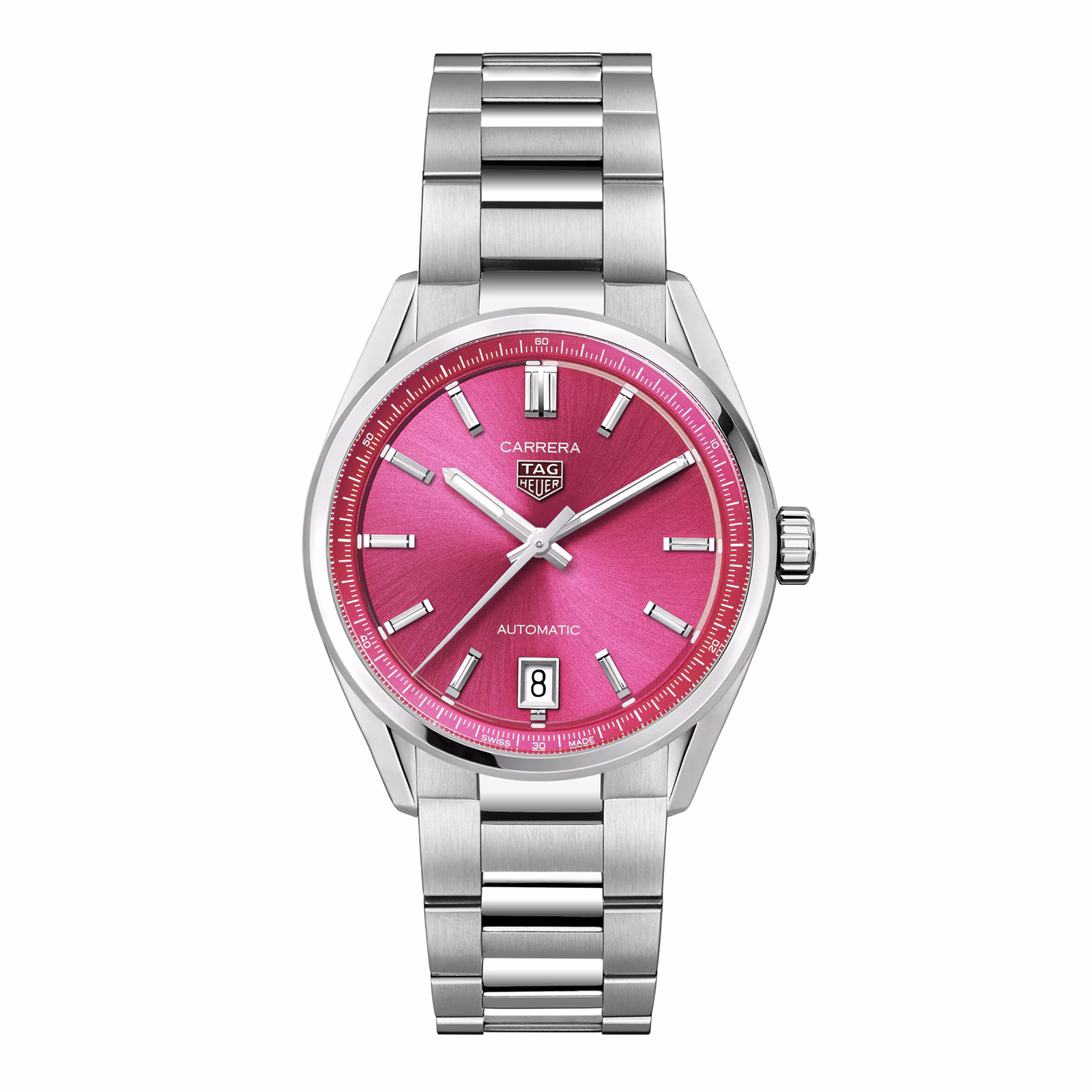 【7A Quality】TAG Heuer Carrera Date 36mm Unisex Watch Pink WBN2313.BA0001