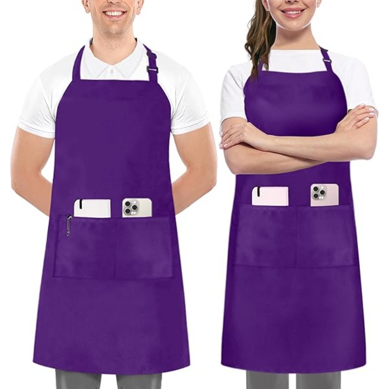 MORWEN 2 Pack Bib Apron, Adjustable with 2 Pockets