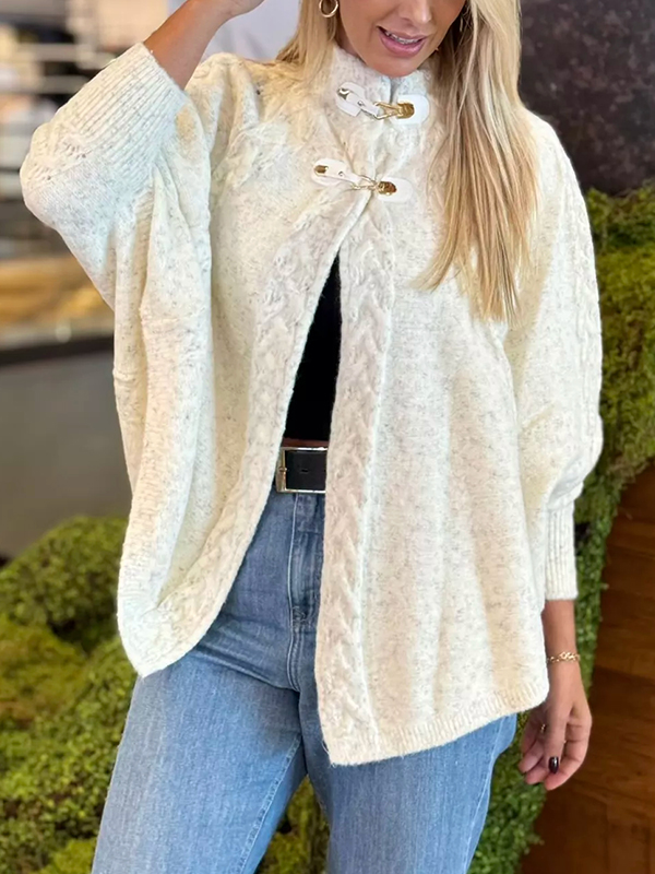 🌲 SALE🔥 Casual Knitting Cardigan Jacket with Buckle