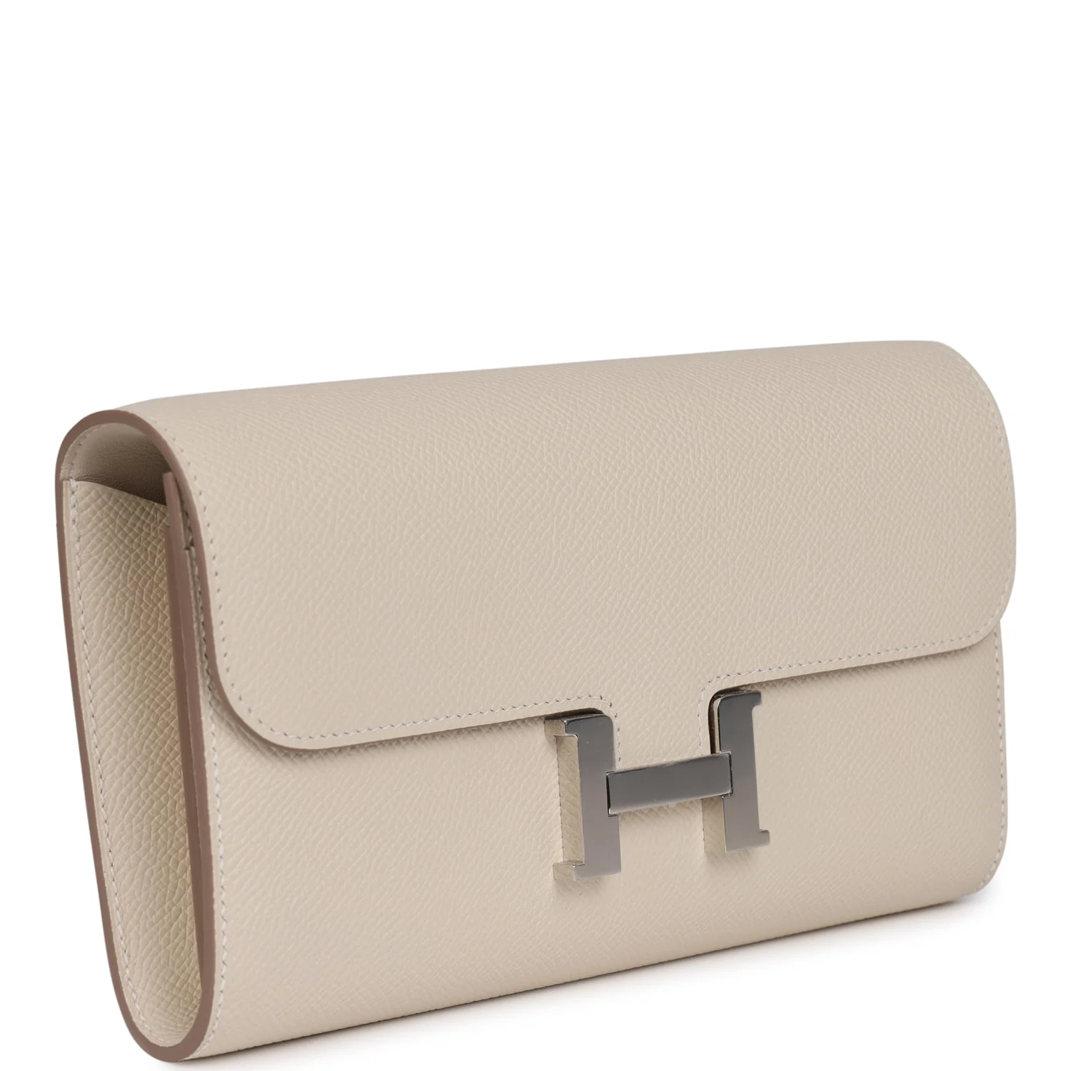 Hermes Constance Wallet To Go Craie Epsom Palladium Hardware