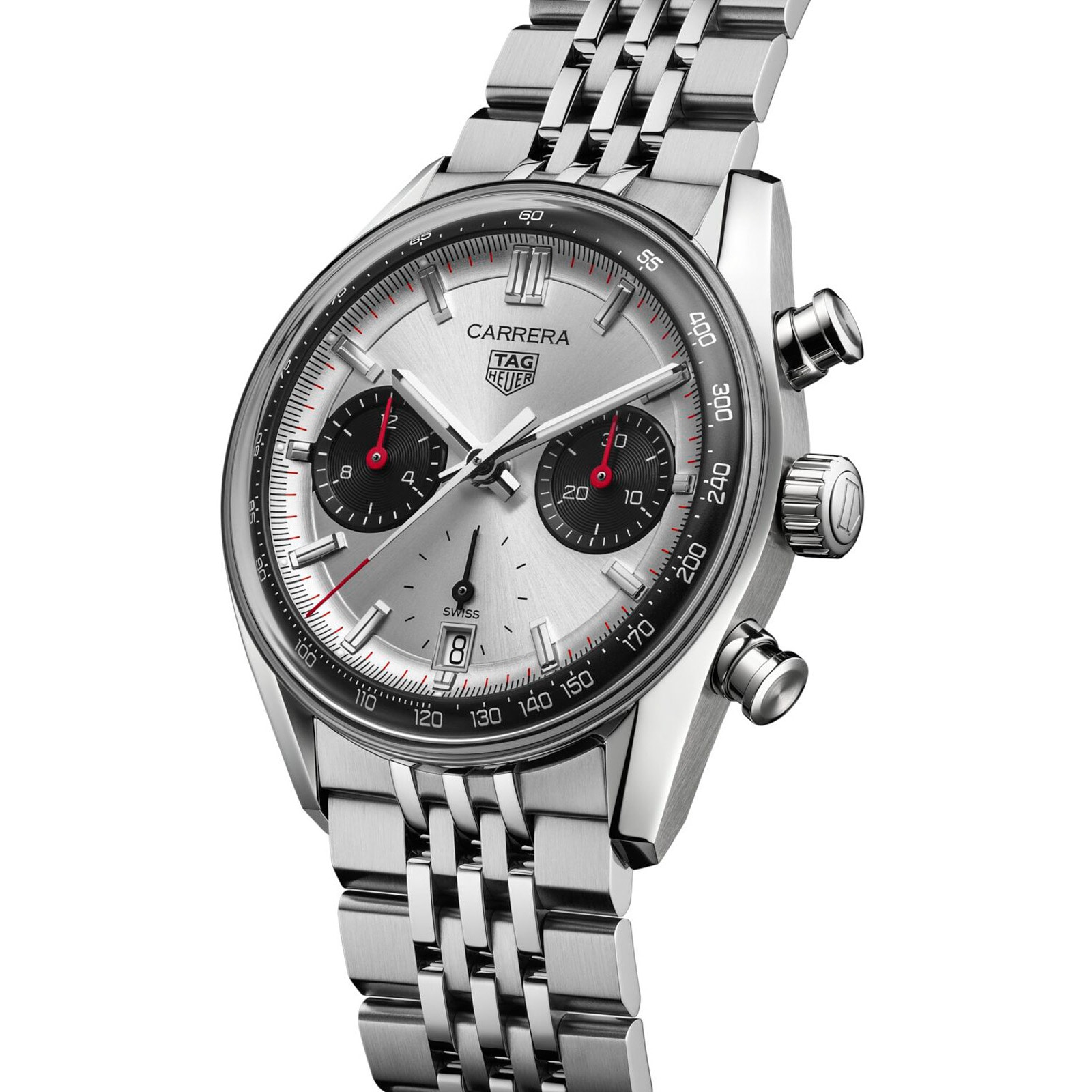 【7A Quality】TAG Heuer Carrera Chronograph 39mm Mens Watch Silver CBS2216.BA0048