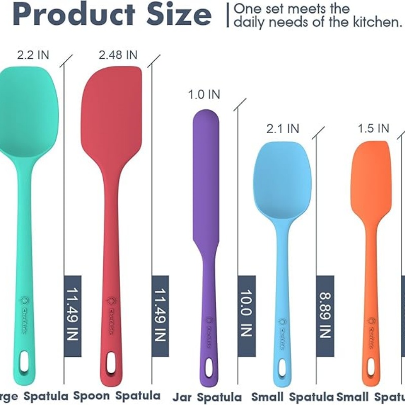 5 Pieces Silicone Spatula Set