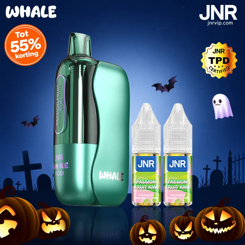 JNR Whale 38K Puffs - Kit Pod Pré-rempli et Rechargeable - JNR VIP