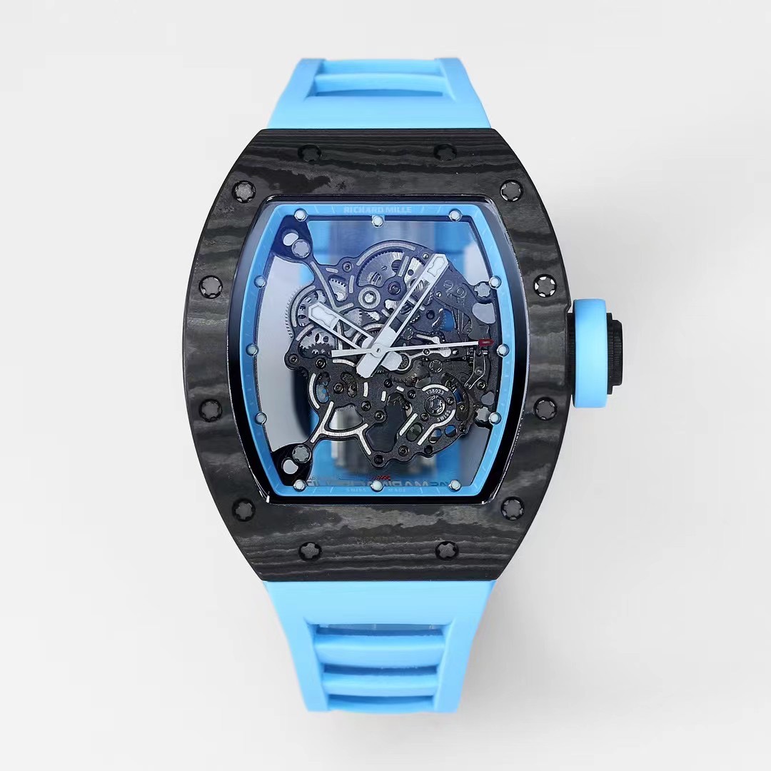 【7A Quality】Replica Richard Mille RM 055 Carbon Fiber Men's Watch: A Masterpiece of Innovation, Craftsmanship, and Modern Elegance