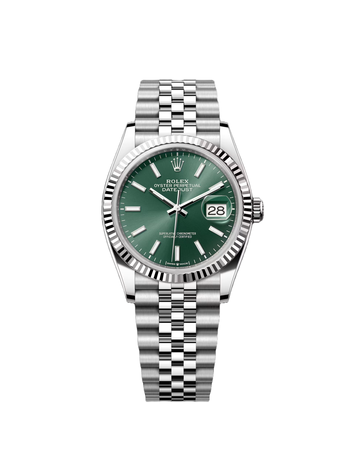 RLX  Datejust 36mm 126234 Mint Green Dial Jubilee Bracelet Watch