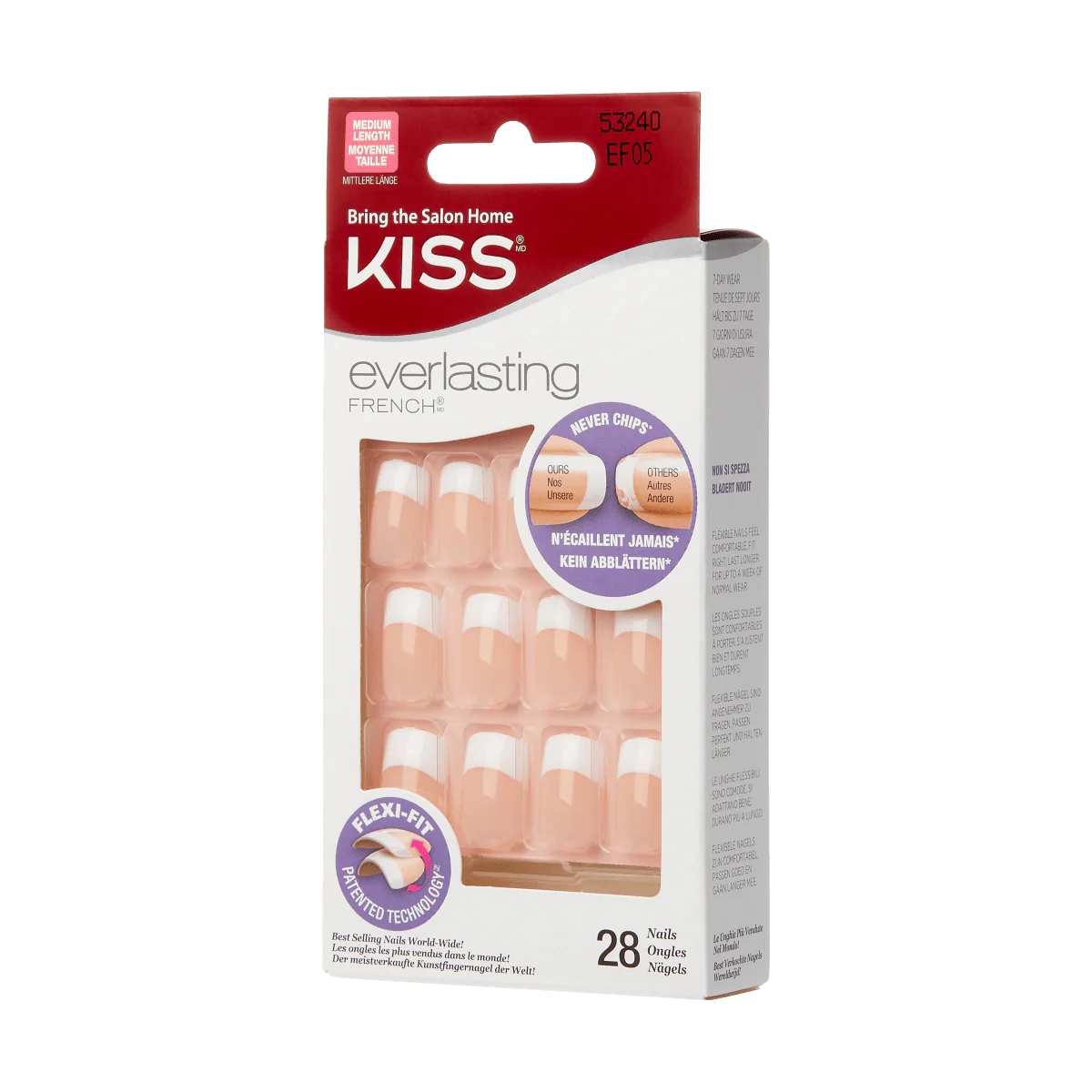 KISS Everlasting French Press On Glue Nails - Infinite