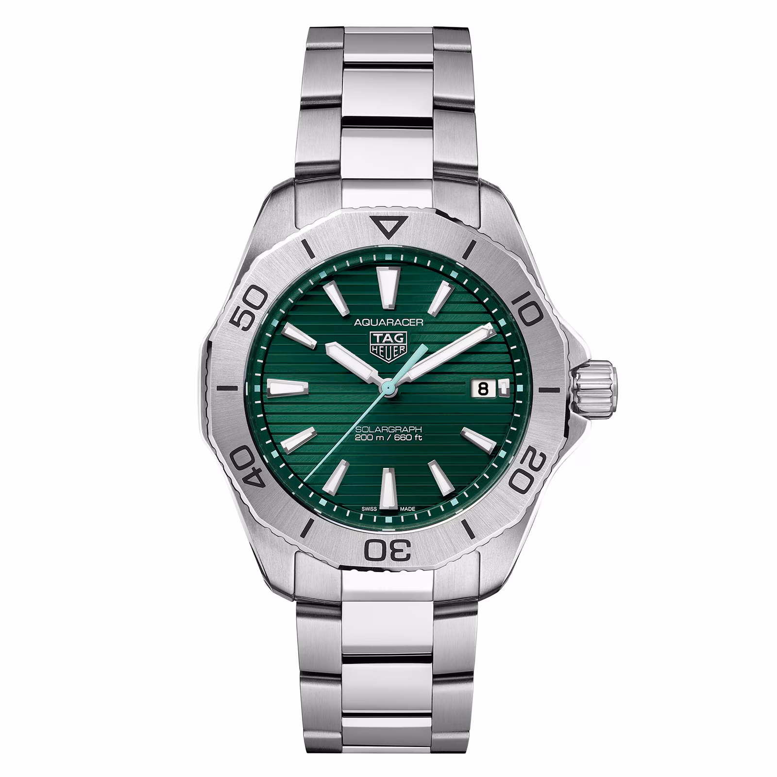 【7A Quality】TAG Heuer Aquaracer Professional 200 Solargraph 40mm Mens Watch Green WBP1115.BA0000