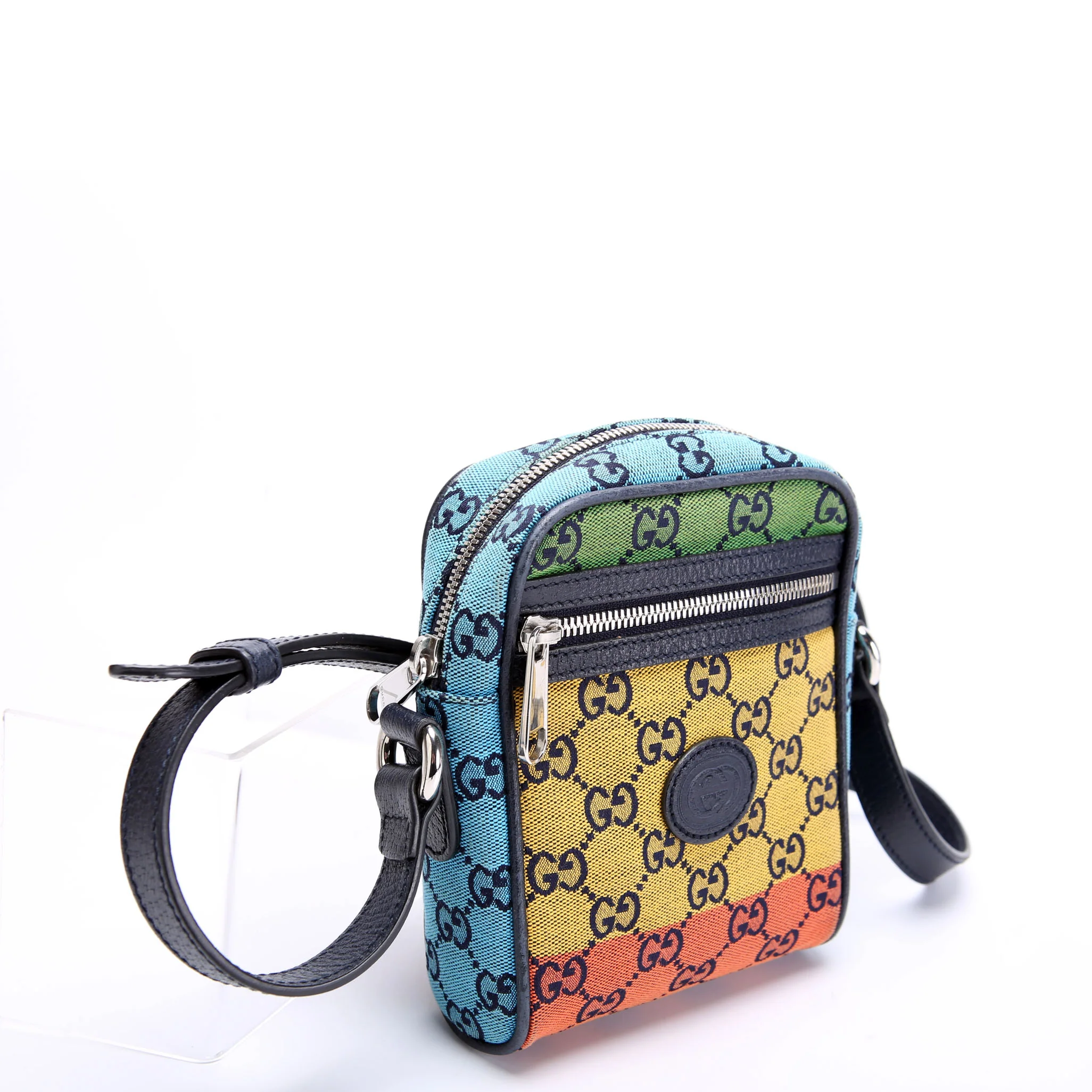 GUCCI 653659 Retro G Interlock Small Messenger Multicolor Navy