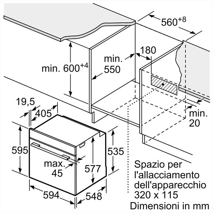 BOSCH - Forno multifunzione HBG7321B1 Classe A+