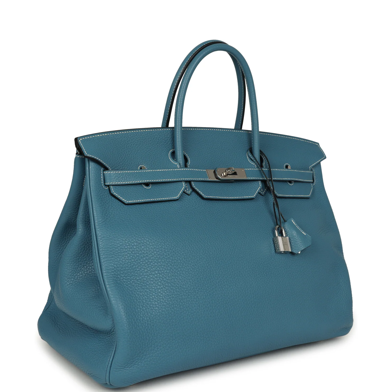 HERMÈS Birkin 40 Blue Jean Togo Palladium Hardware