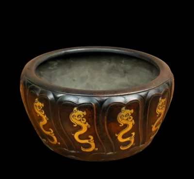 Zhuangguxuancang Signed Chinese Red Copper Handmade Incense Burner N3786