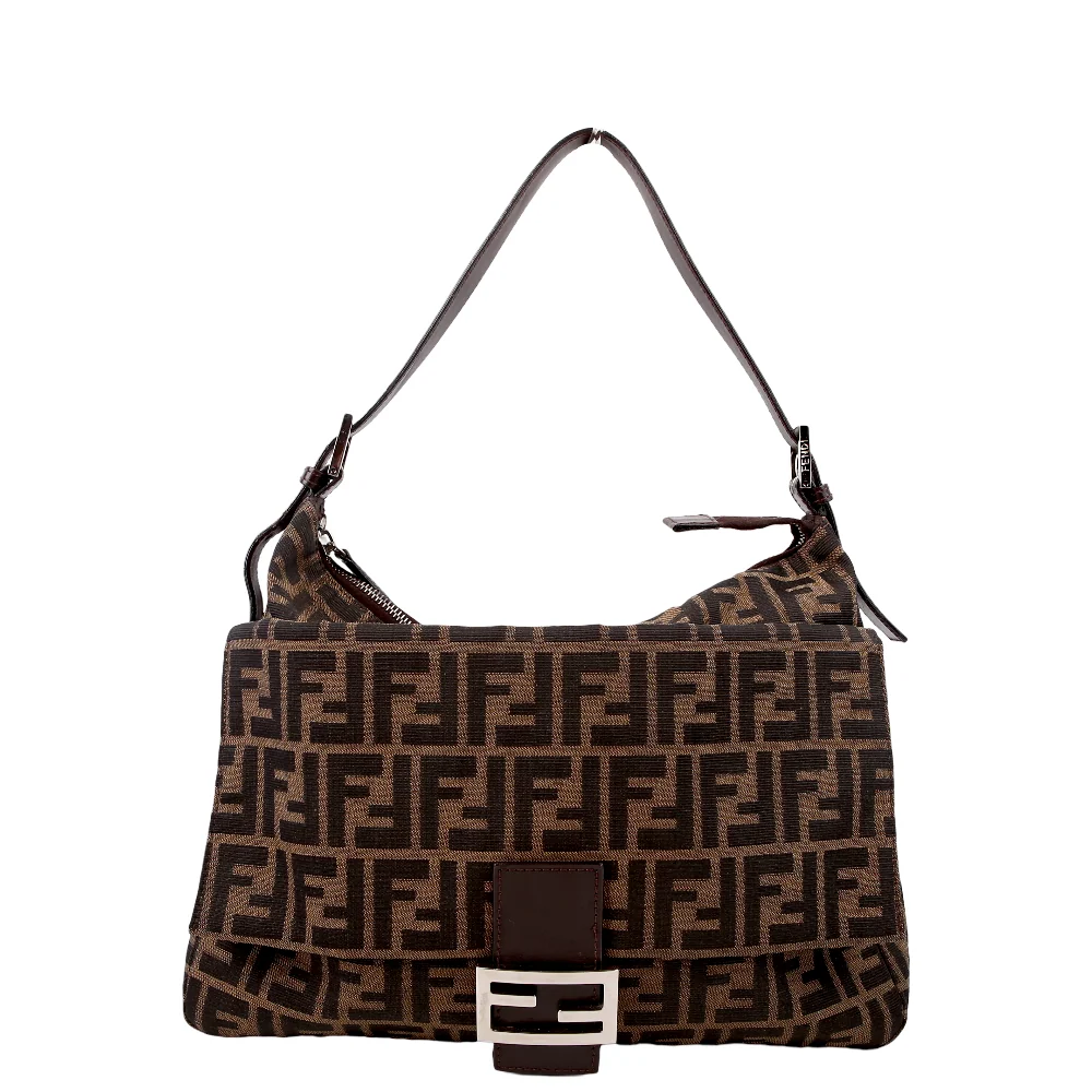 FENDI Zucca Mamma Large Baguette Brown