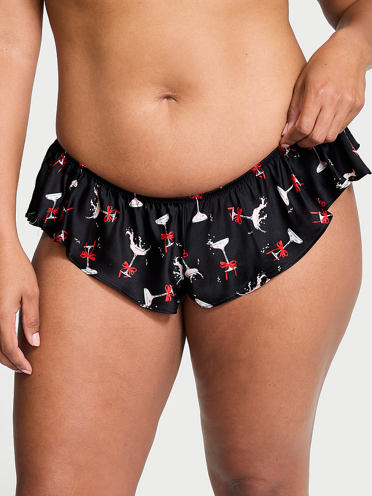 Very Sexy Satin Flutter Cheeky Panty Novelty
