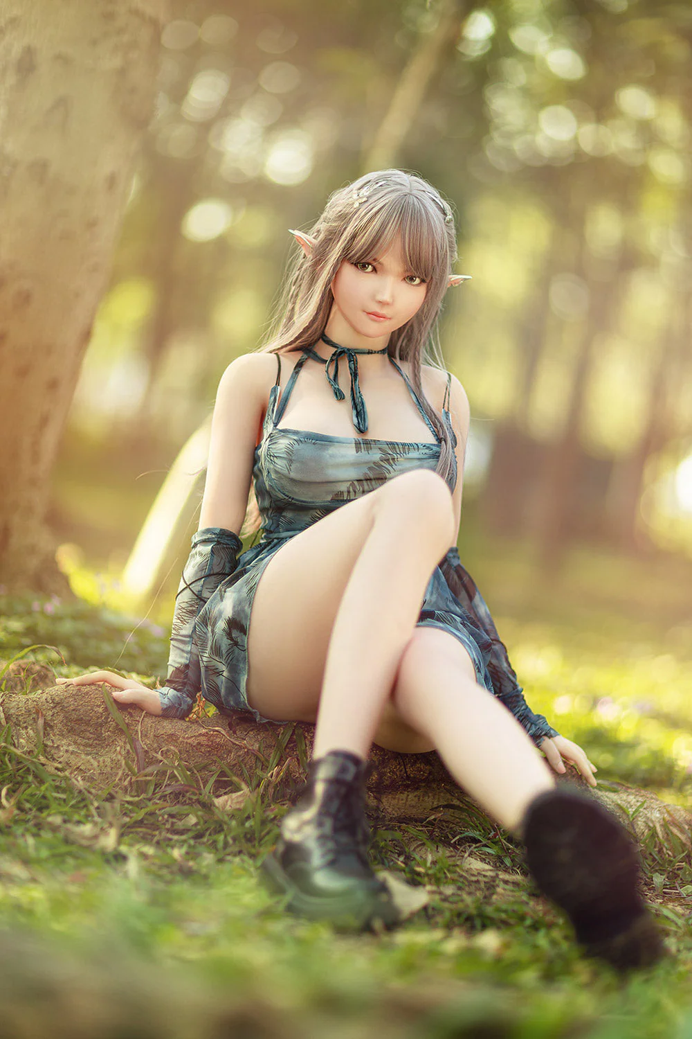 RIDMII Aggie Unique Design 5ft34/ 163cm App-Controlled Silicone Head TPE Body ELF Hentai Sex Doll