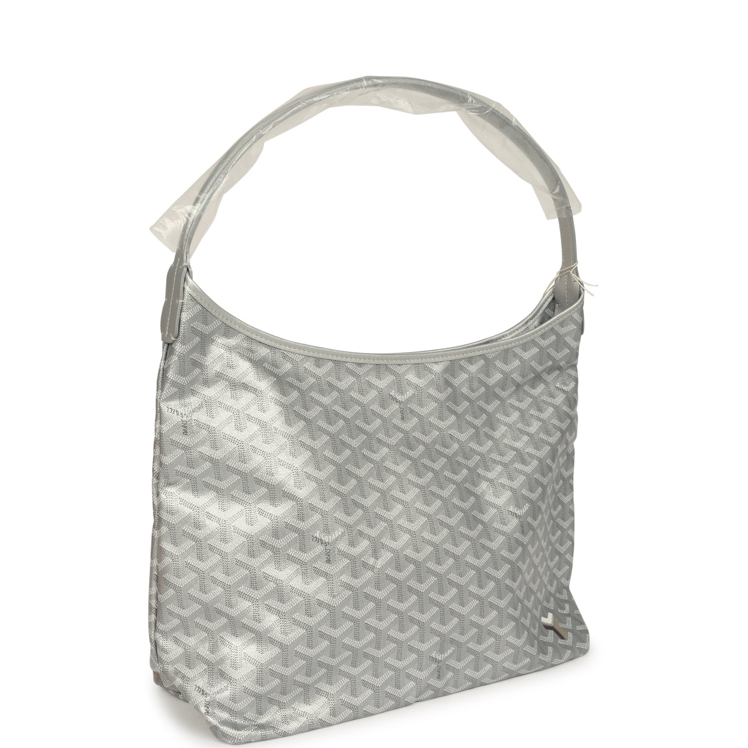 GOYARD Goyardine Silver Metallic Bohème Hobo Palladium Hardware