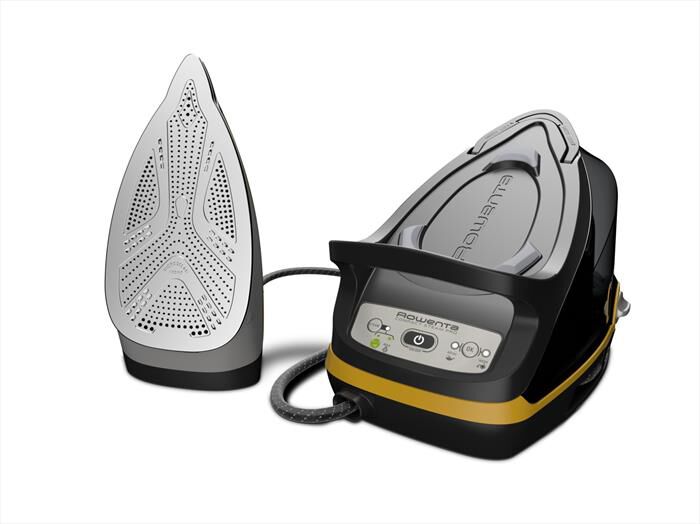ROWENTA - DG7644 ompact Steam PRO  Ferro da Stiro a Vapore-Nero e Giallo Stevens