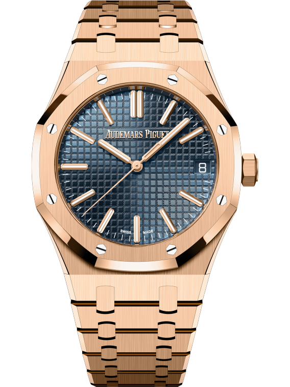 AUDEMARS PIGUET ROYAL OAK Pink Gold “Bleu nuit nuage 50” Dial 41mm