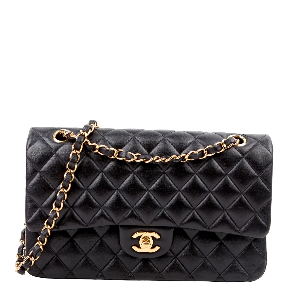 CHANEL Classic Flap Medium Lambskin 27M Black/Gold