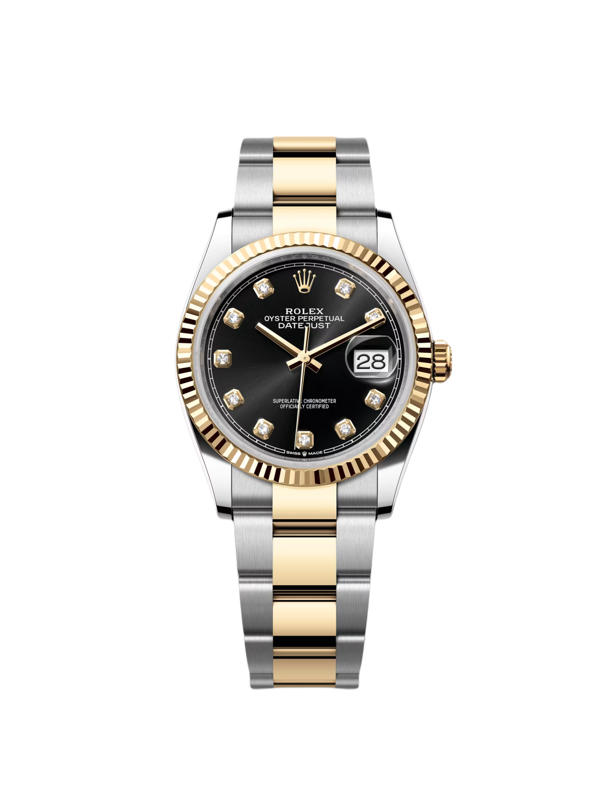 RLX  Datejust 36mm 126233 Custom Black Dial Jubilee Bracelet Watch