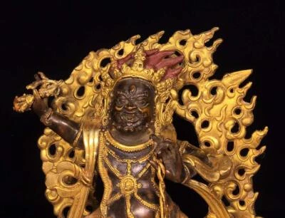 24CM Old Chinese Bronze Statue Buddha N1680