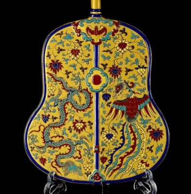 Chenghua Signed Old Chinese Gilding Statue Fan W/dragon CK350