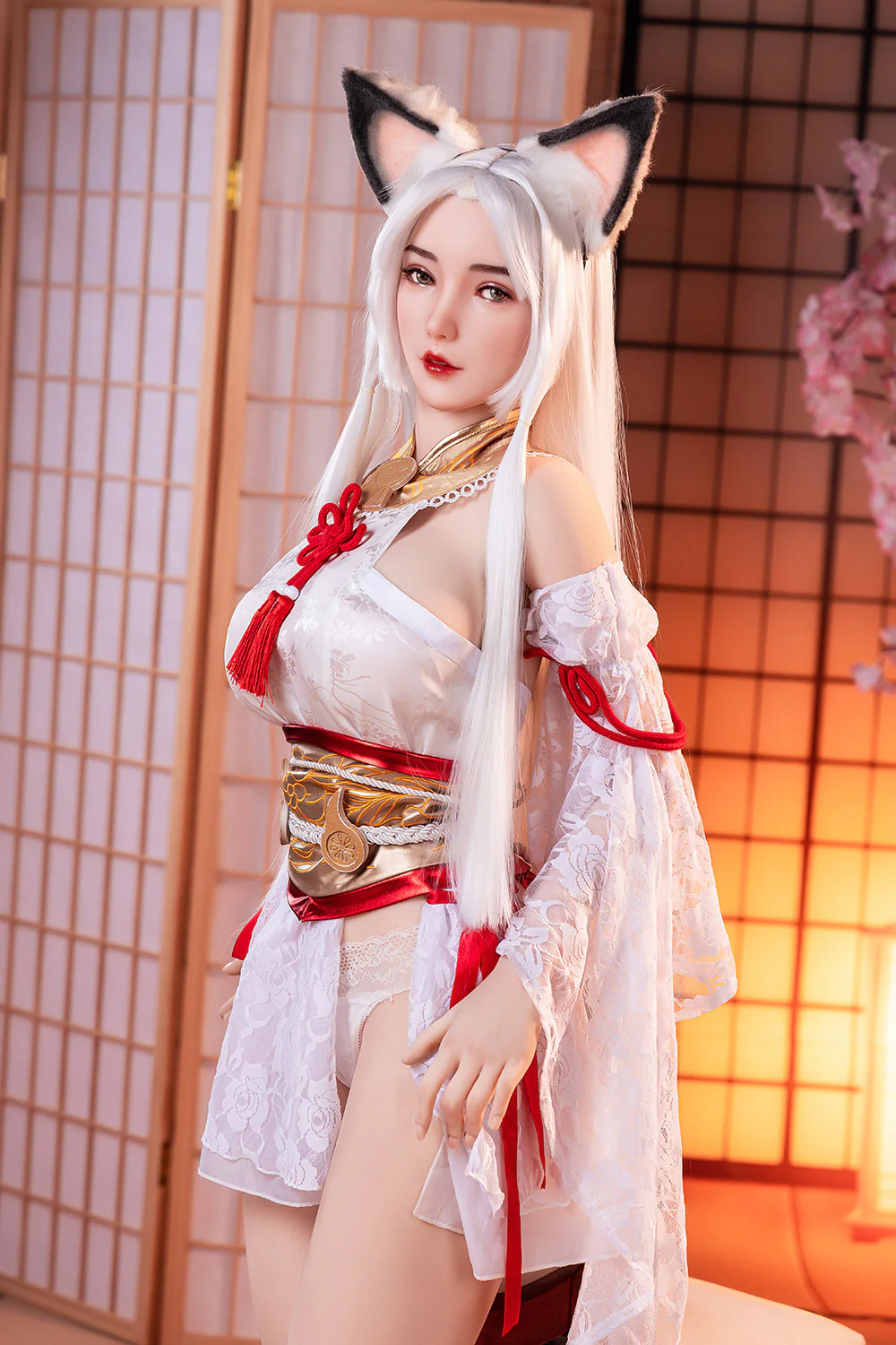 Megan 5ft25 / 160cm #60 Silicone Head + TPE Body Big Boobs Japan Anime Catgirl Hentai Sex Doll