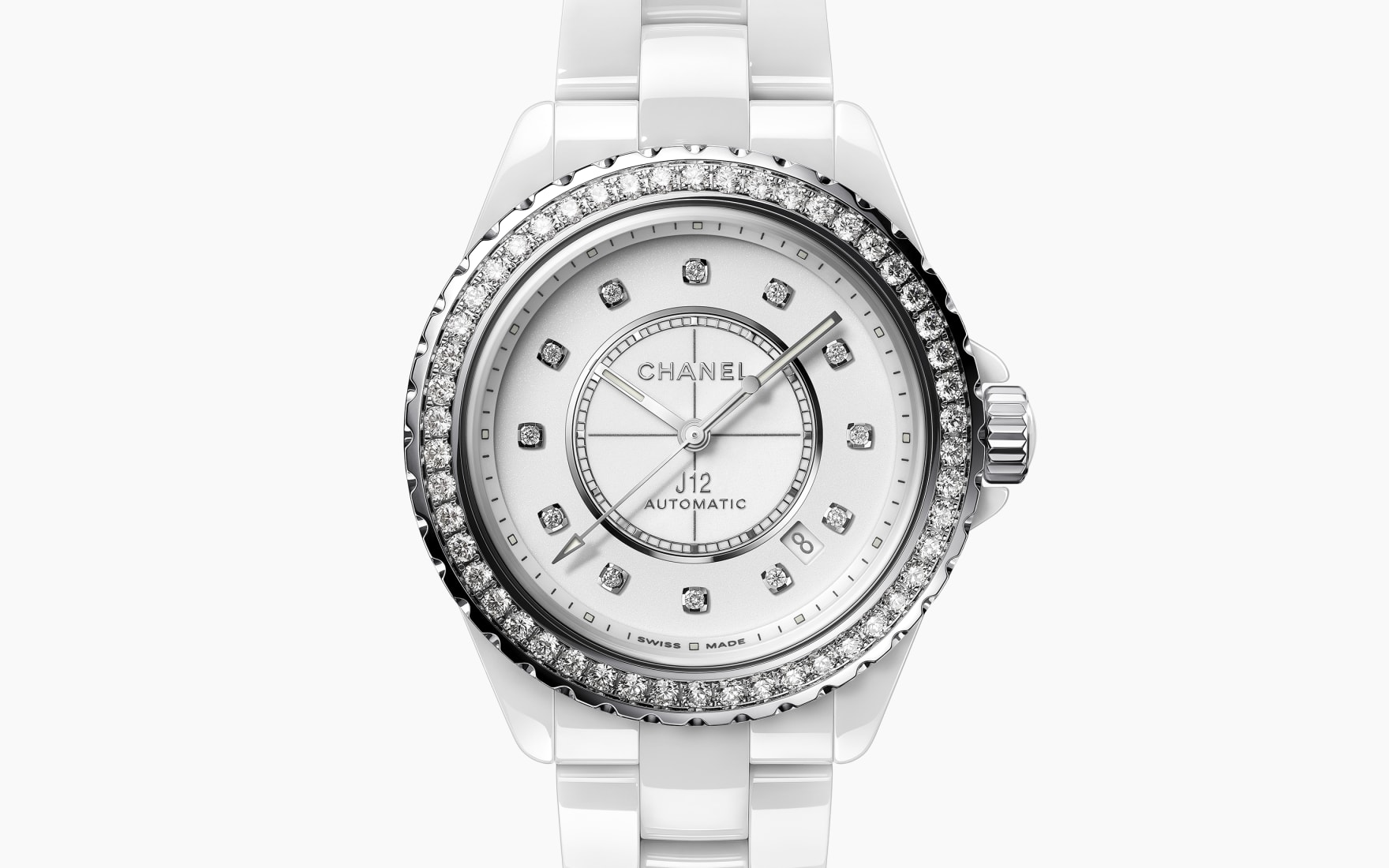 J12 Diamond Bezel Watch Caliber 12.1, 38 mm