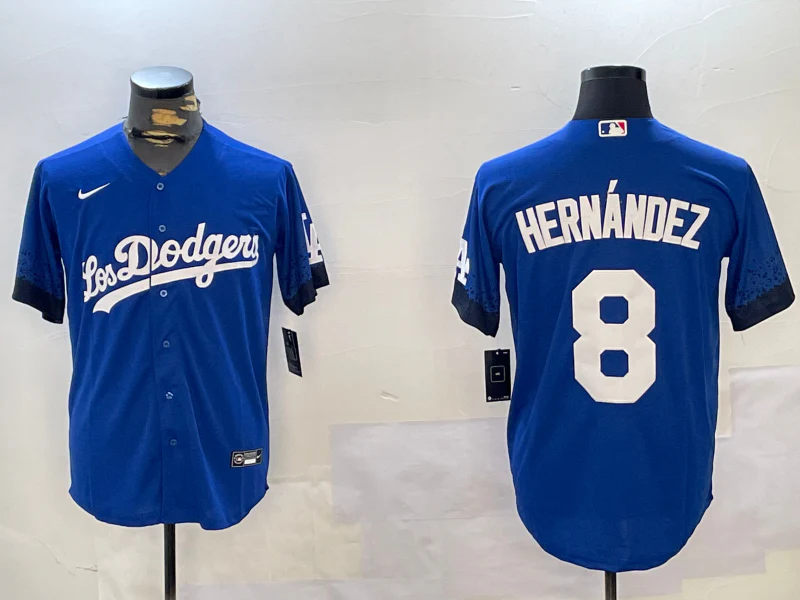 Men's Los Angeles Dodgers Enrique Hernandez #8 Royal City Connect Replica Player Jersey