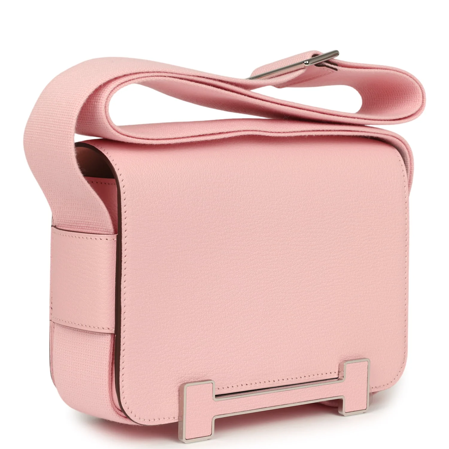 Hermes Geta Rose Sakura Verso Chevre Mysore Palladium Hardware